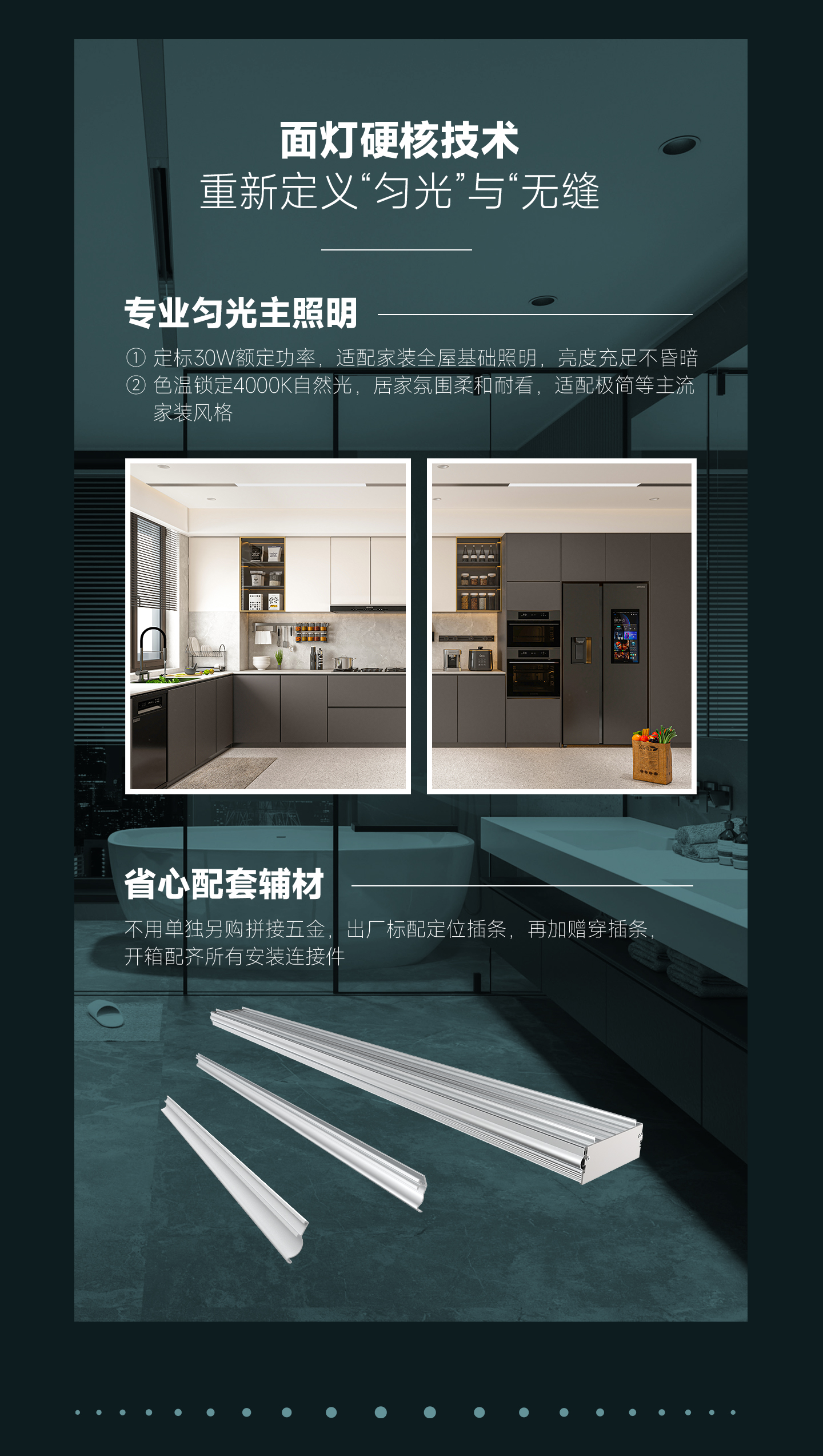 BDS-50CC-LED-120L (1200*50面.线型型材灯) - 图片3