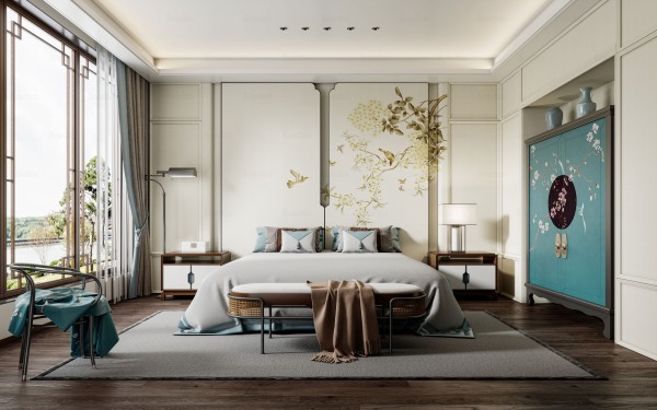 新中式风卧室004