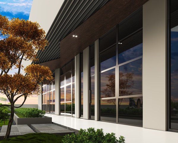 巴迪斯新厂6楼室外花园多道