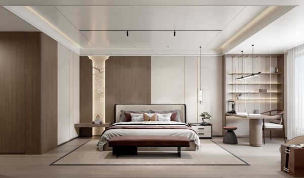 新中式风卧室002