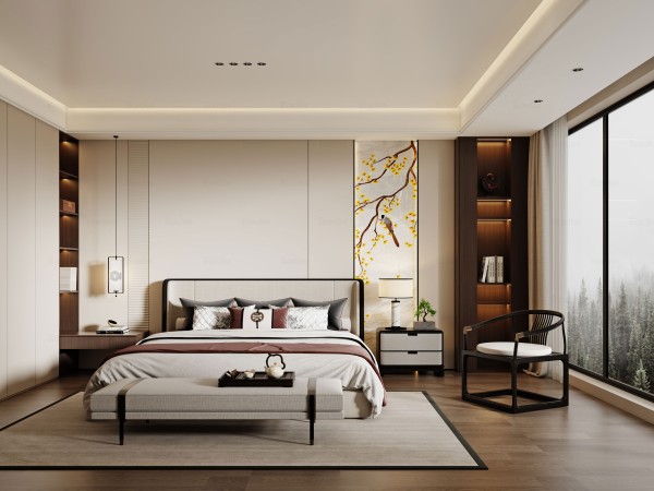 新中式卧室009