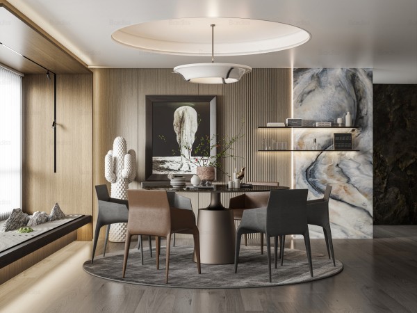 现代简约风餐厅001