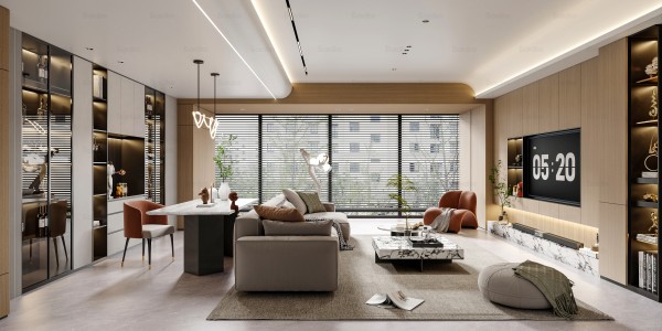 现代简约风客餐厅005