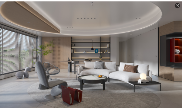 现代简约风客厅007