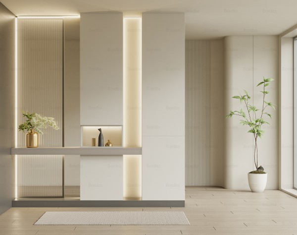 现代奶油风玄关003