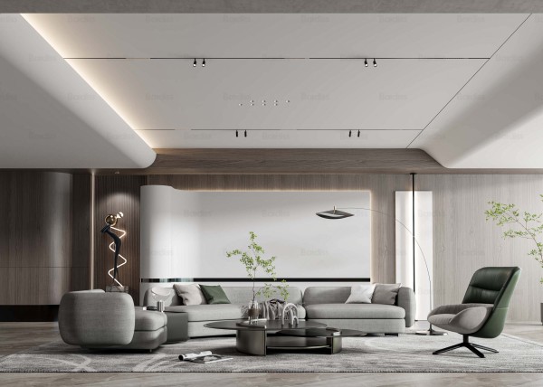 现代简约风客厅015