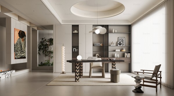 现代简约风书房002