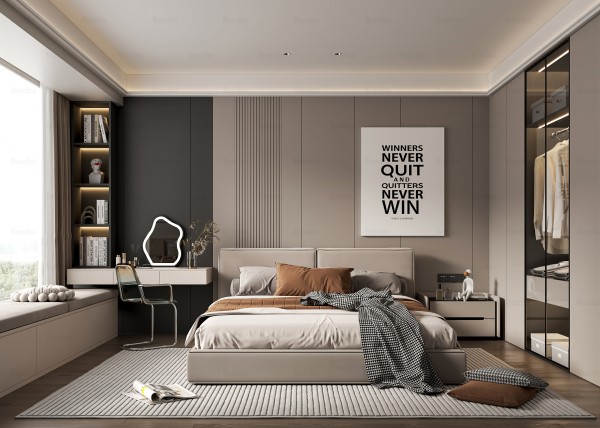 现代简约风卧室008