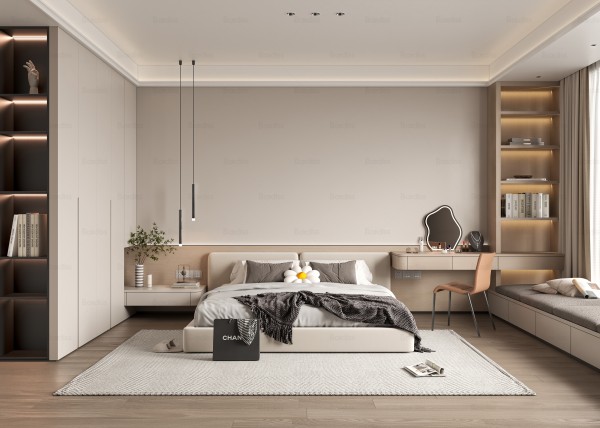 现代简约风卧室010