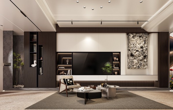 现代简约风客厅025