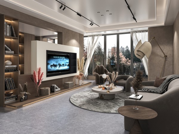 现代轻奢风客厅009