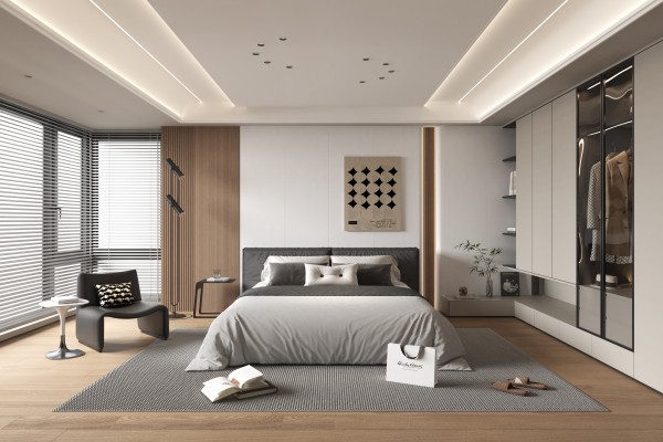 现代简约风卧室017