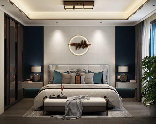 新中式风卧室001
