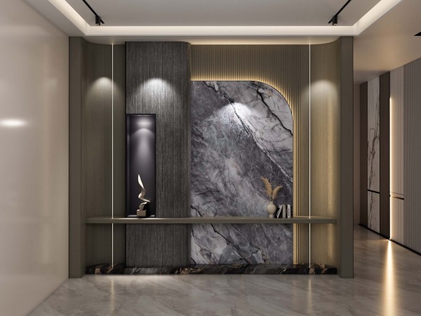 现代轻奢风玄关007