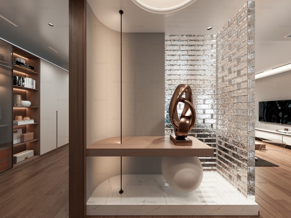 现代轻奢风玄关012