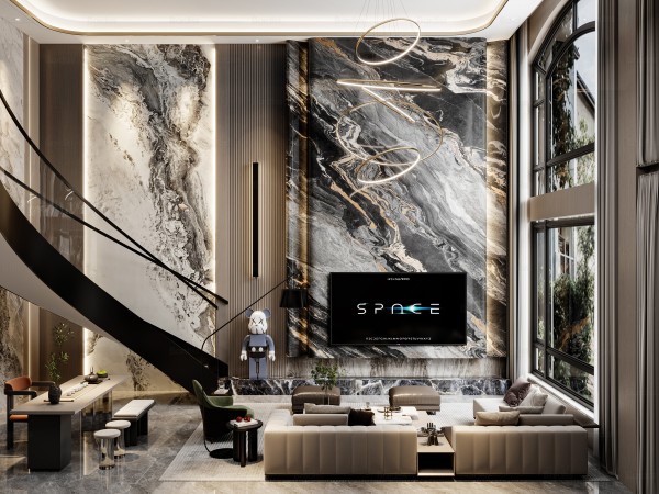 现代轻奢风别墅009