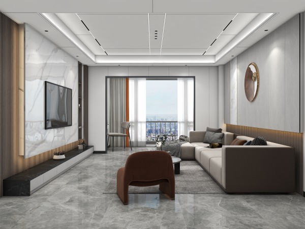 轻奢风全屋顶墙柜方案003