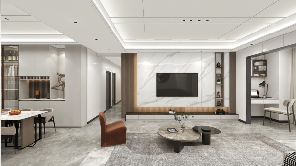 轻奢风全屋顶墙柜方案007