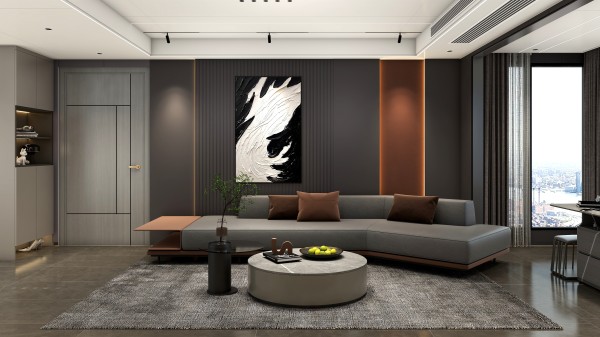 意式风全屋顶墙柜方案001