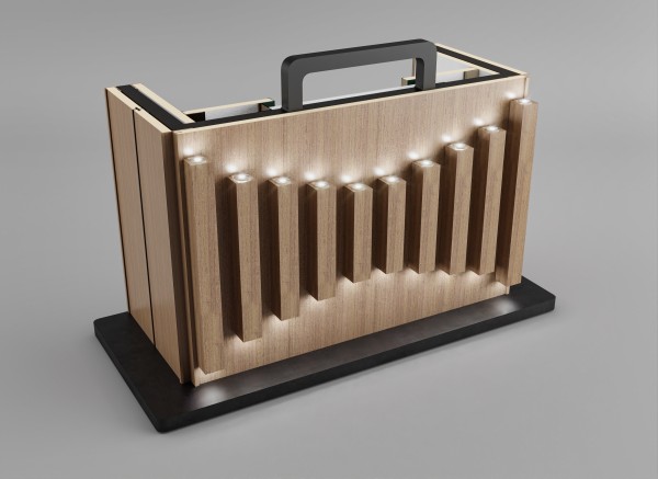 灯珠格栅条结构001