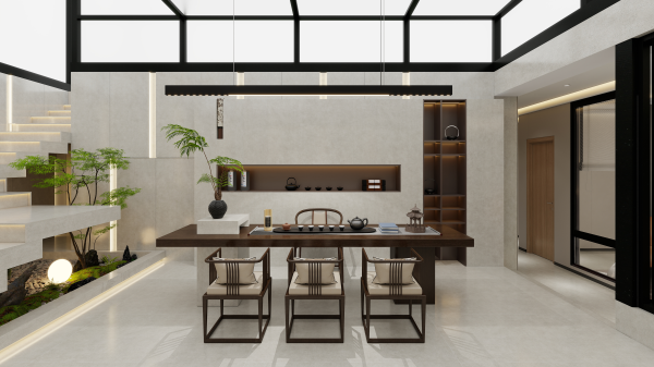 轻奢风全屋顶墙方案009