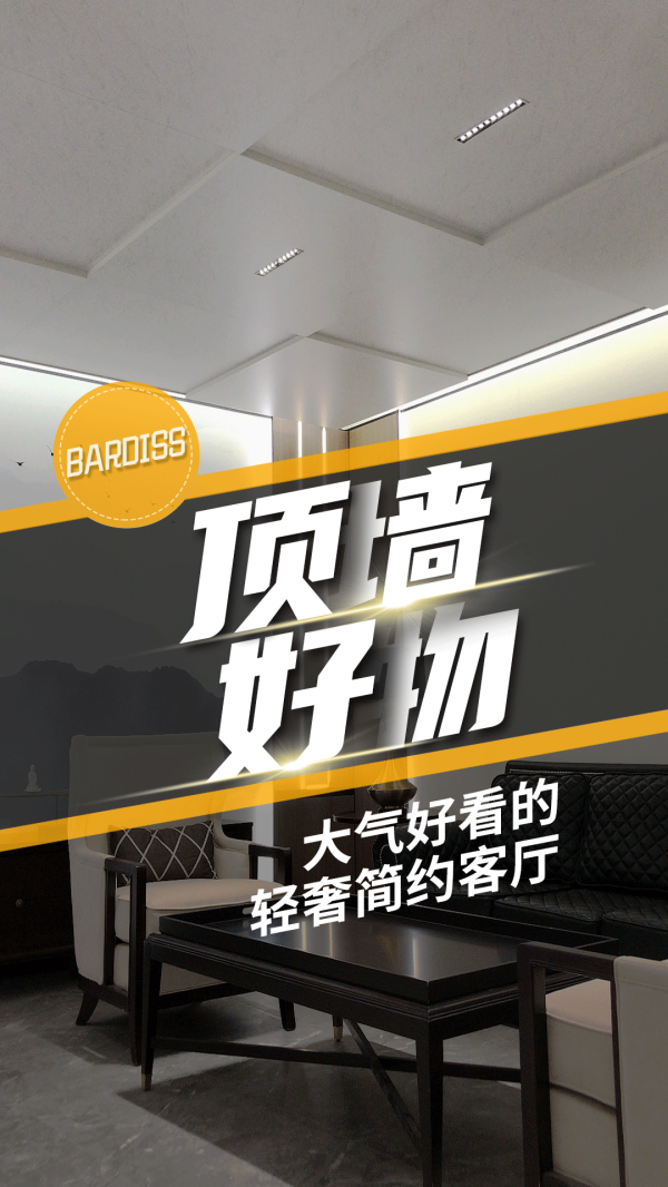 顶墙好物-大气好看的轻奢简约风客厅