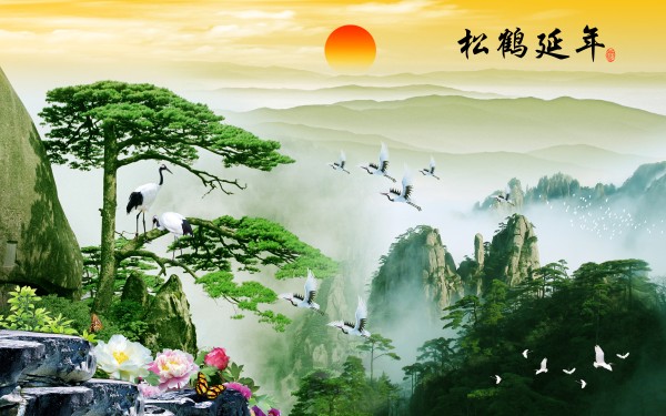 DSS-0009-松鹤延年