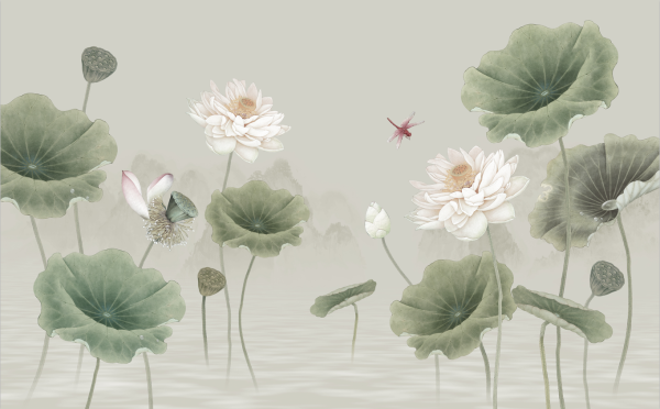 DZS-0403-荷塘晨雾