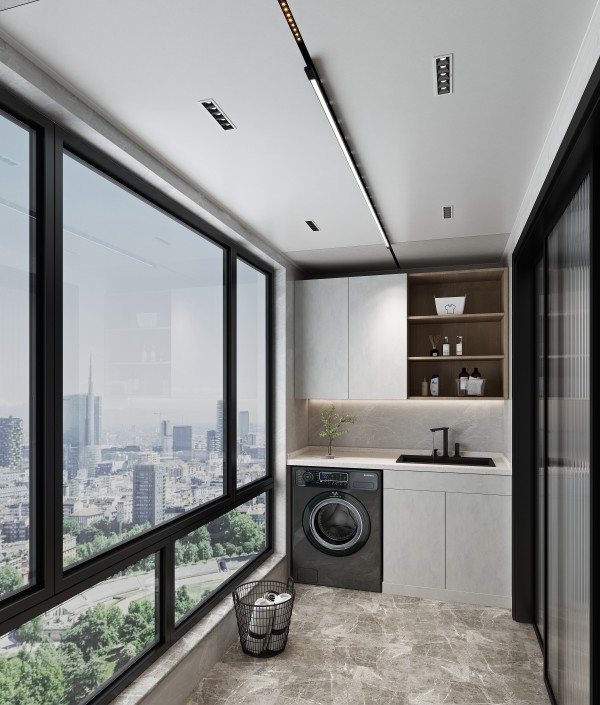 极简风阳台-卫晾L2 电动晾衣机