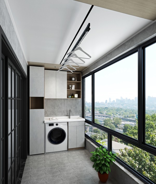 极简风阳台-卫晾L2 电动晾衣机